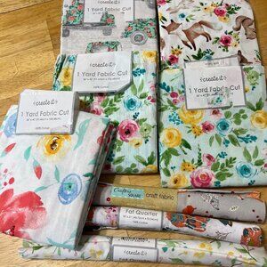Spring Assorted Cotton Fabric Lot of 8 Pieces